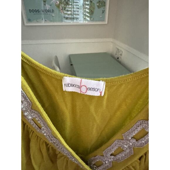 VTG Y2K Babydoll Cami Tank Top S Green Chain link Boho Chic Fairy Babydoll Club - Picture 3 of 7